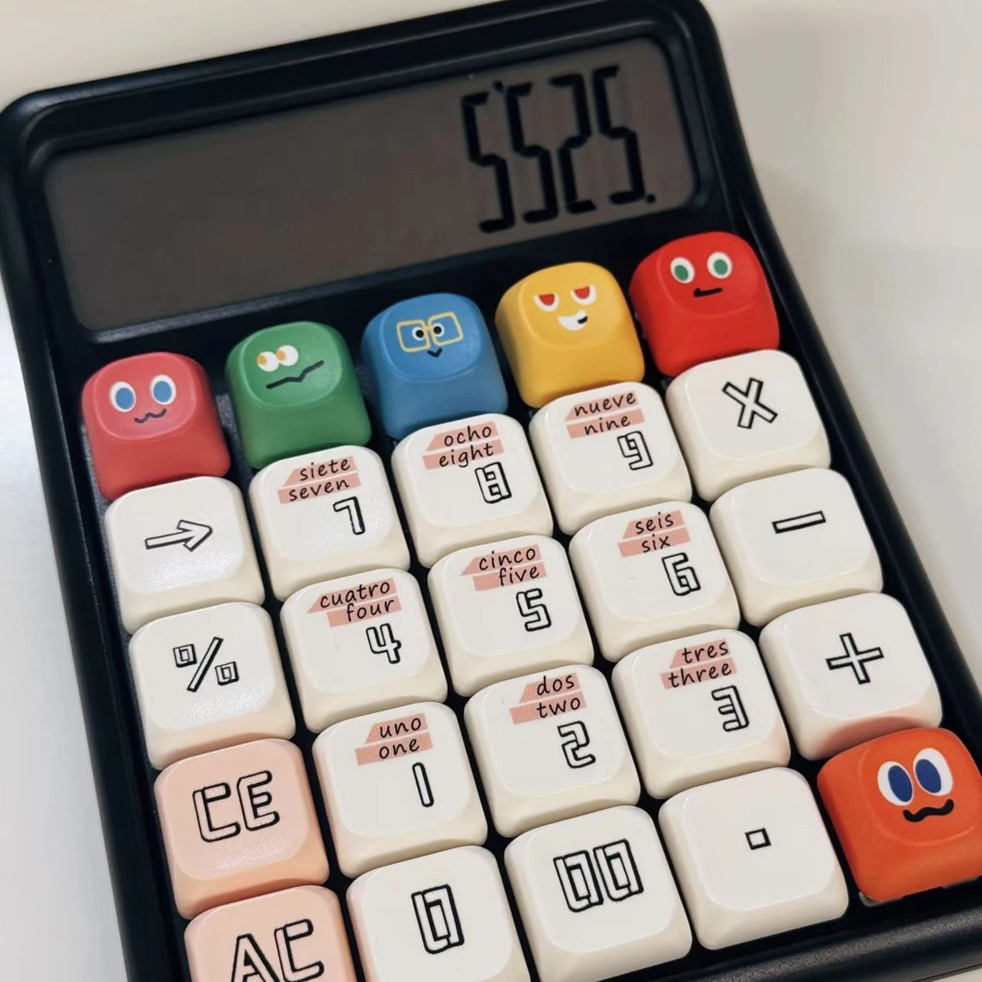 6pcs Cute Color PBT MOA Profile Dye Sublimation Creative Keycaps for DIY MX Mechanical Keyboards