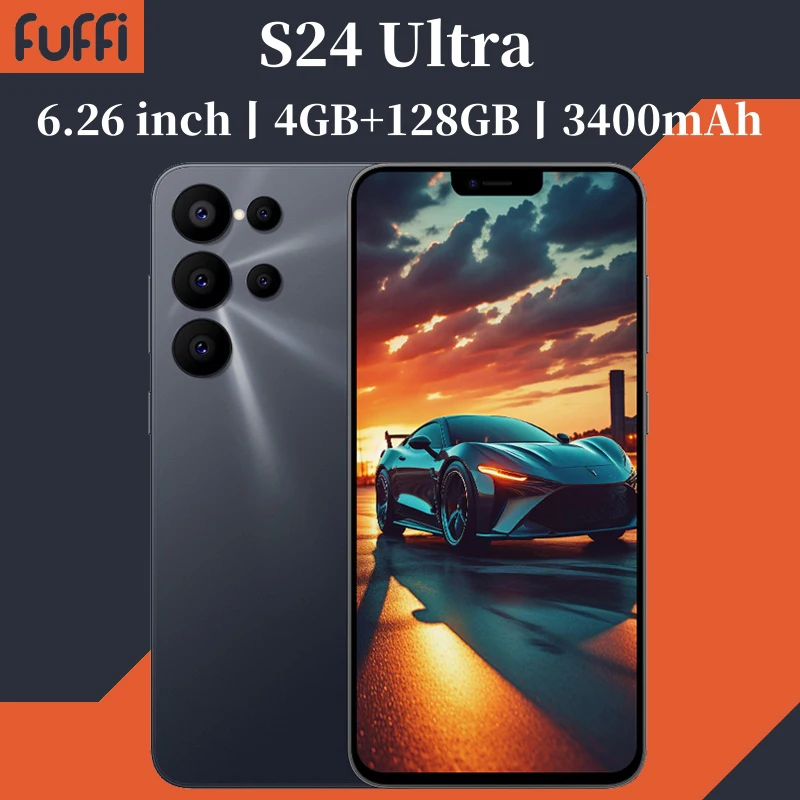 

Global Version S24 Ultra Smartphone 3400mAh 4GB RAM 128G ROM 6.26 inch Phone Android 2280x1080HD 8+16MP 5G Network Mobile phones