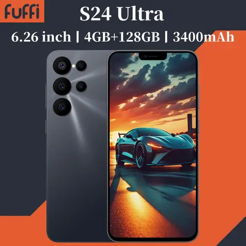 Versione globale S24 Ultra Smartphone 3400mAh 4GB RAM 128G ROM Telefono da 6,26 pollici Android 2280x1080HD 8 + 16MP 5G Rete Telefoni cellulari