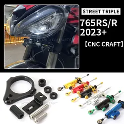 For 2023+Street Triple 765RS 765 RS STREET TRIPLE 765S 765R 765 S R New Damper Shock Absorber Stabilizer Steering Dampers Bracke
