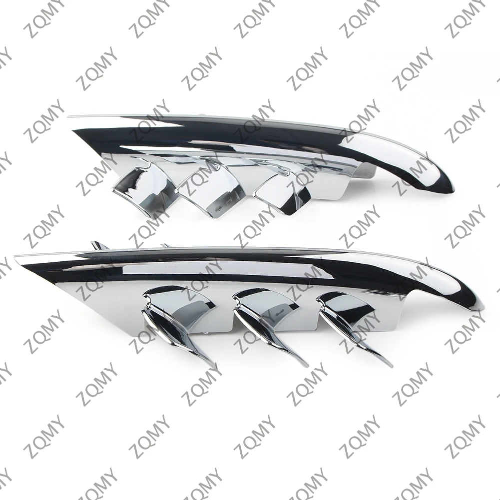 1Pair Gold Wing GL1800 Motorbike Fairing Premier Shark Gills Set Chrome ABS For Honda Goldwing GL 1800 2001-2011