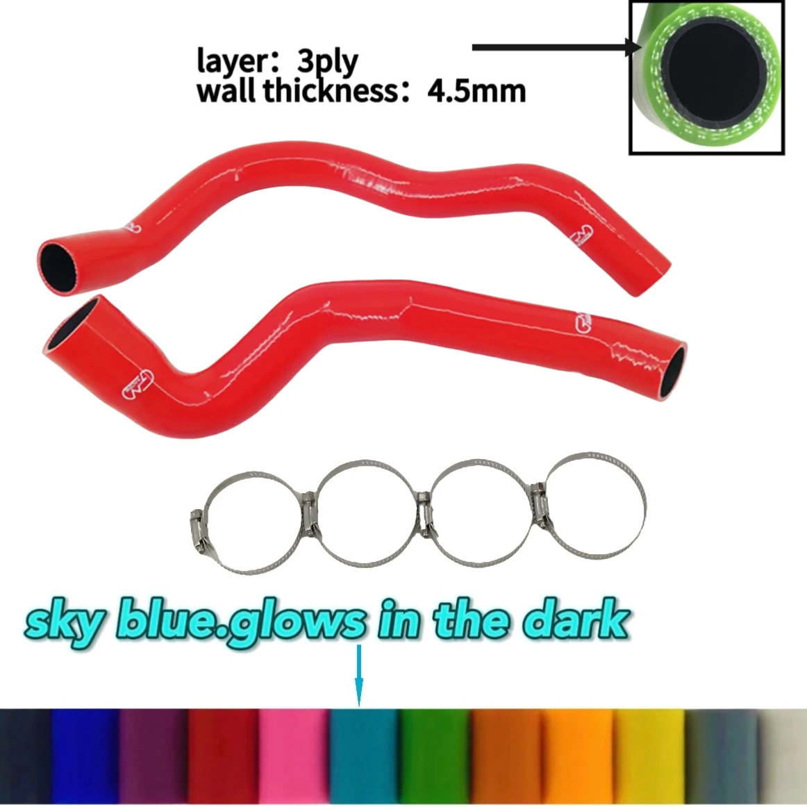 

Silicone Radiator Hose with clamps kit Fit 91-01 JEEP cherokee XJ 4.0 L6