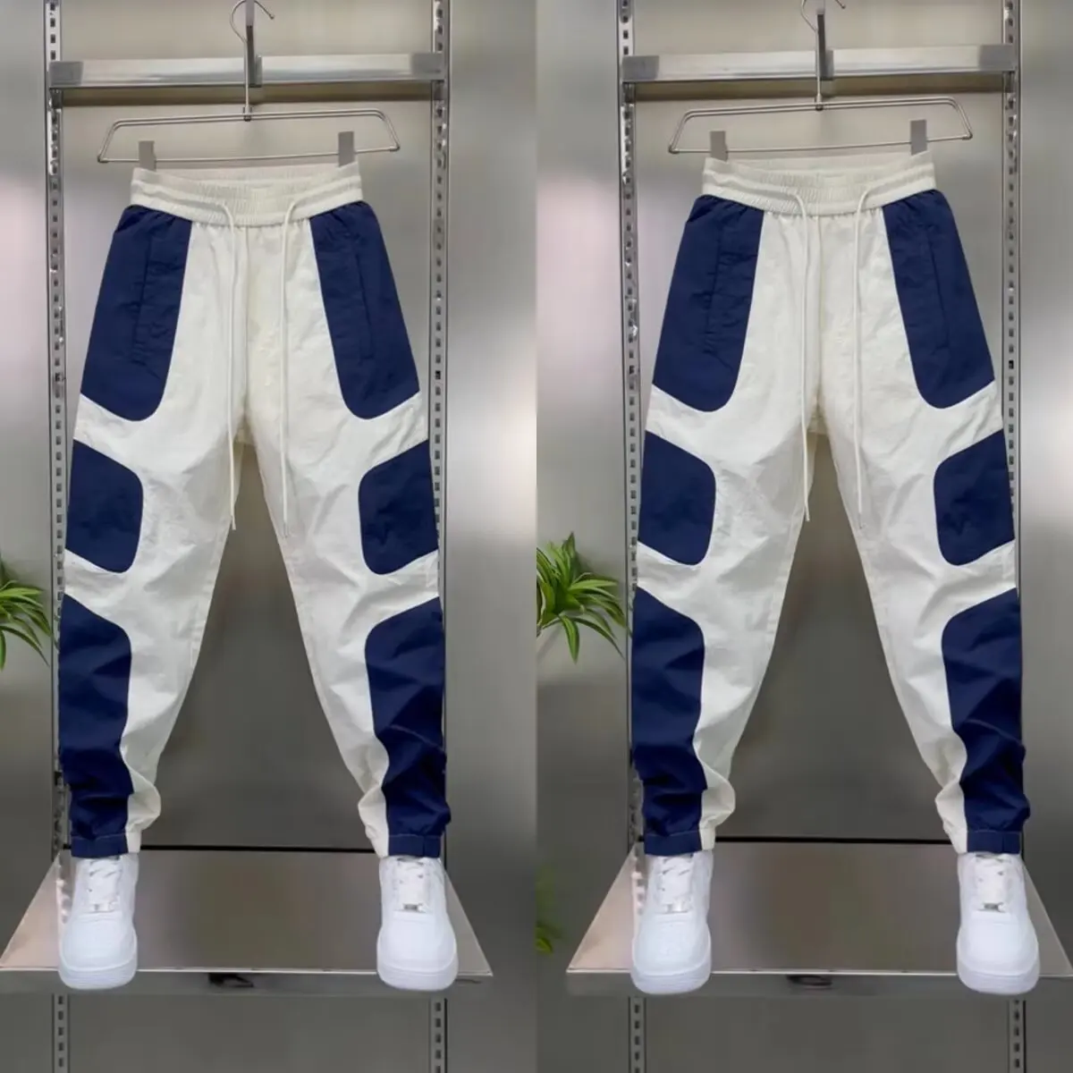 Splicing Design Fashionable Men's Harem Pants Outdoor Jogger Sports Trousers High QualityLuxury Brand Men's Clothing