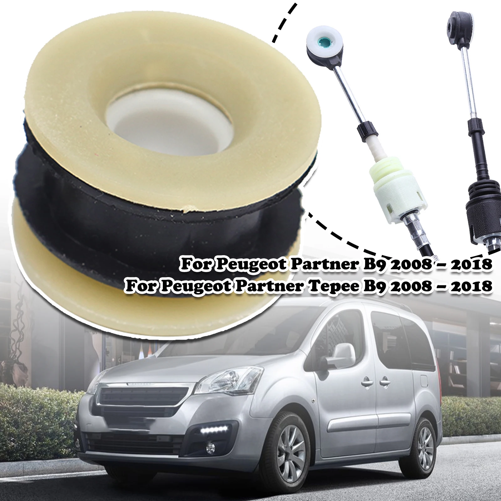 

For Peugeot Partner B9 / Tepee B9 2008 Manual Gear Shift Selector Lever Linkage Cable Shifter Bushing 2444HG 1064757 1401177180