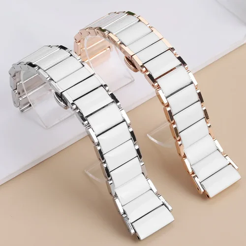 Imagen 2 del producto Correa de cerámica de 18mm para Huawei Watch GT6 GT5 GT4 pulsera de 41mm para Huawei Watch 5 42mm GT5Pro 42mm accesorios de banda para mujer