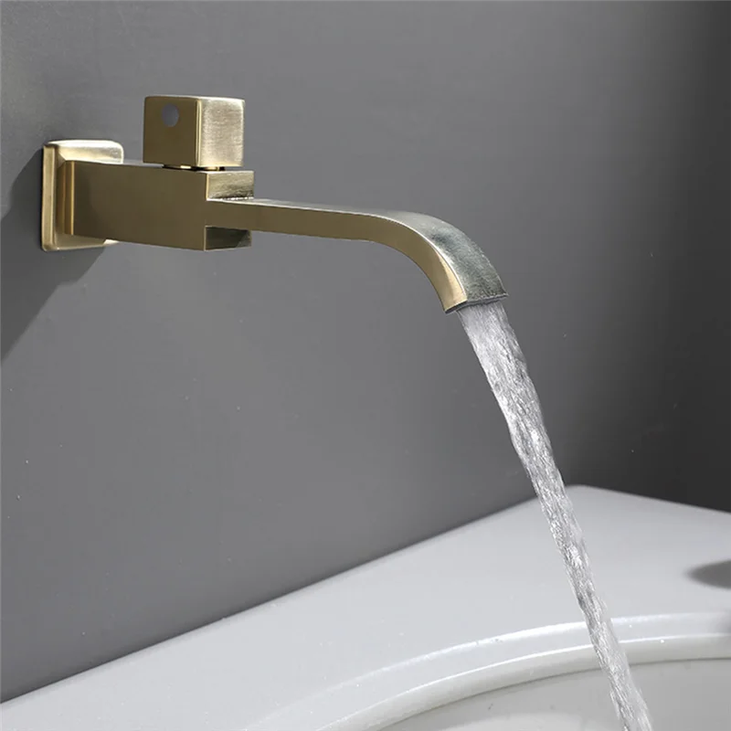 Bathroom Sink Faucet Wall Mounted Wash Basin Sink Faucet Bathroom Accessories Taps for Bathroom Gold