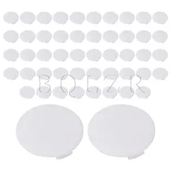 BQLZR 50Pcs 35mm Hole Pitch Hinge Hole Covers Plugs for Kitchen Bedroom White