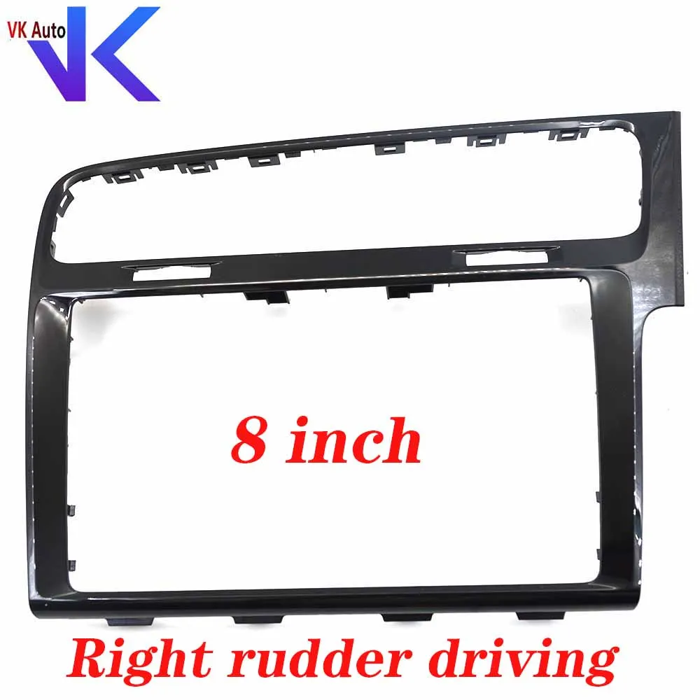 For VW MK7 MK7.5 right rudder driving 8 inch / 9.2 inch  Piano Black Grey MIB Radio Frame Panel Plates Decorative Frame