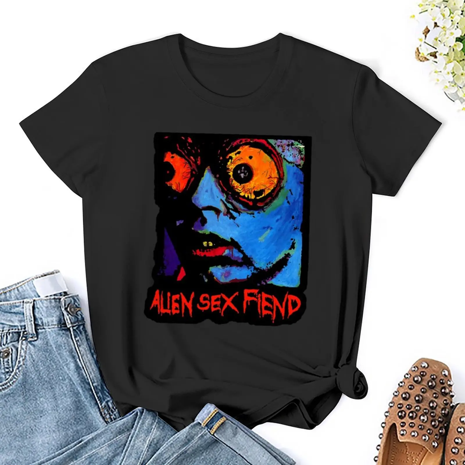 ALIEN SEX FIEN MUSIC PUNK T-Shirt kawaii clothes aesthetic clothes t shirts for Women loose fit
