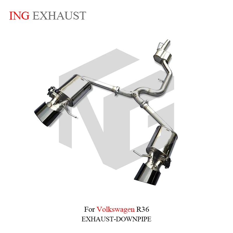 

ING Stainless Steel Catback Pipe for Volkswagen vw R36 v6 Muffler Engine Electric Remote Valve Performance Exhaust System