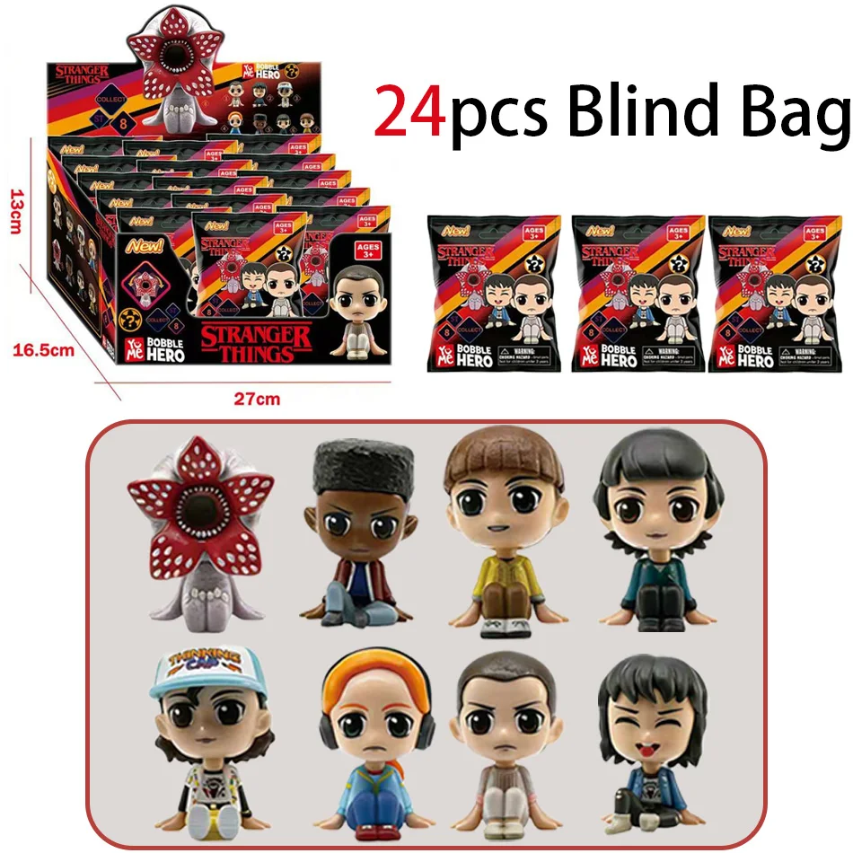 Nieuwe Stranger 6CM 24 stuks Blind Box Blind Bag Things Demogorgon Steve Robin Toy Vinyl Figuur Pocket Things Model Speelgoed ﻿ Geschenken 24 stuks