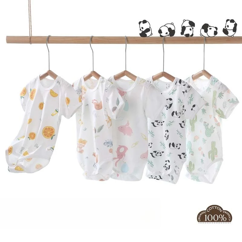 ZOETOPKID Summer Bodysuit Crawler Clothes Baby Pure Cotton Newborn Sleepwear Triangle Romper Baby A Grade Onesie Jumpsuit