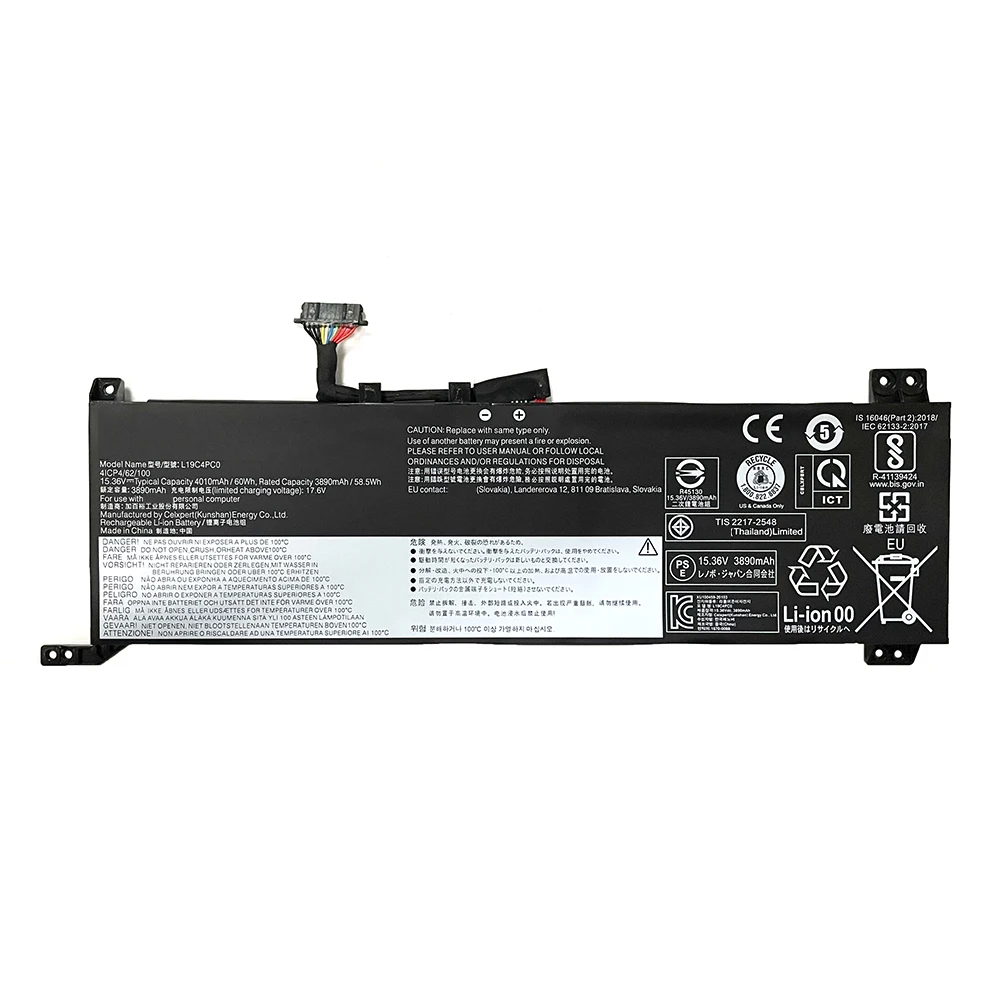 L19C4PC0 L19M4PC0 L19L4PC0 15.36V 60Wh 4010mAh Laptop Battery For Lenovo Legion 5 15/15IMH05H Y7000-2020 Year Series