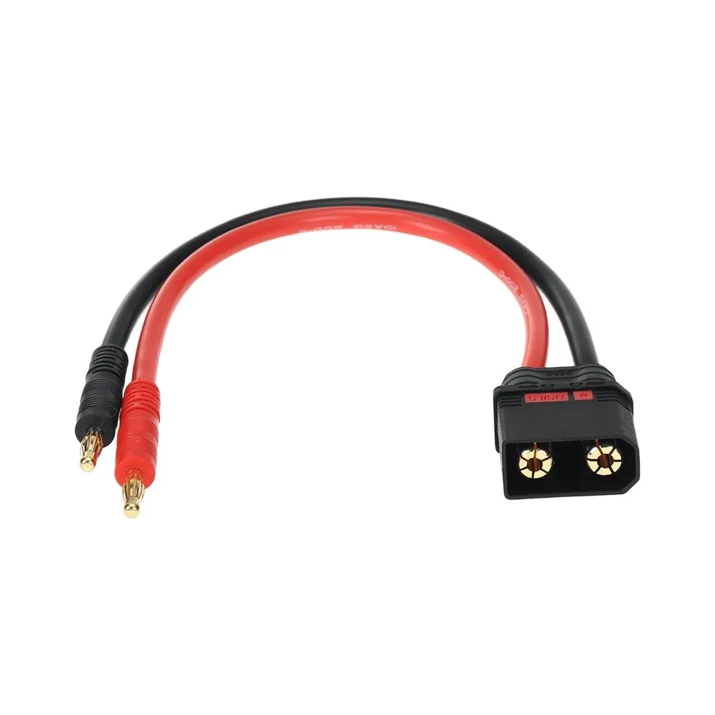 8 Inch QS8 Charging Cable with 4mm Banana Connectors 10AWG Silicone Material for Lab Equipment and Measurement Tools