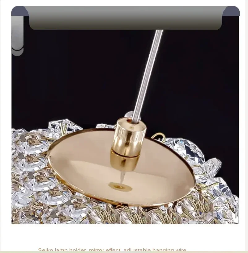 

Romantic Light Luxurious Bedside Lamp Long-line Warm and Modern Style High-grade Crystal Chandelier Bedroom Corridor Lamp