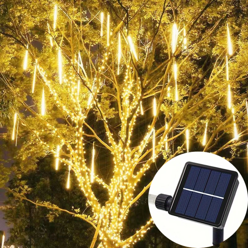 

1 pc Garden Decor Solar Led Light Outdoor Meteor Shower Rain Lights 30/50cm Outdoor Street Garland New Year Christmas Decoration