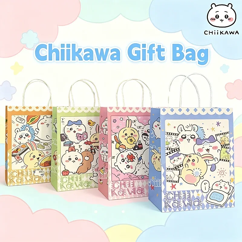 10Pcs Cute Chiikawa Cartoon Birthday Party Gift Bags Favor Bags Goody Bags Birthday Party Supplies Decorations Festival Gifts