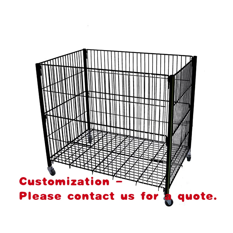 custom.Custom Promotional Bin with Wheels Display Organization Retail Use Metal Storage Basket