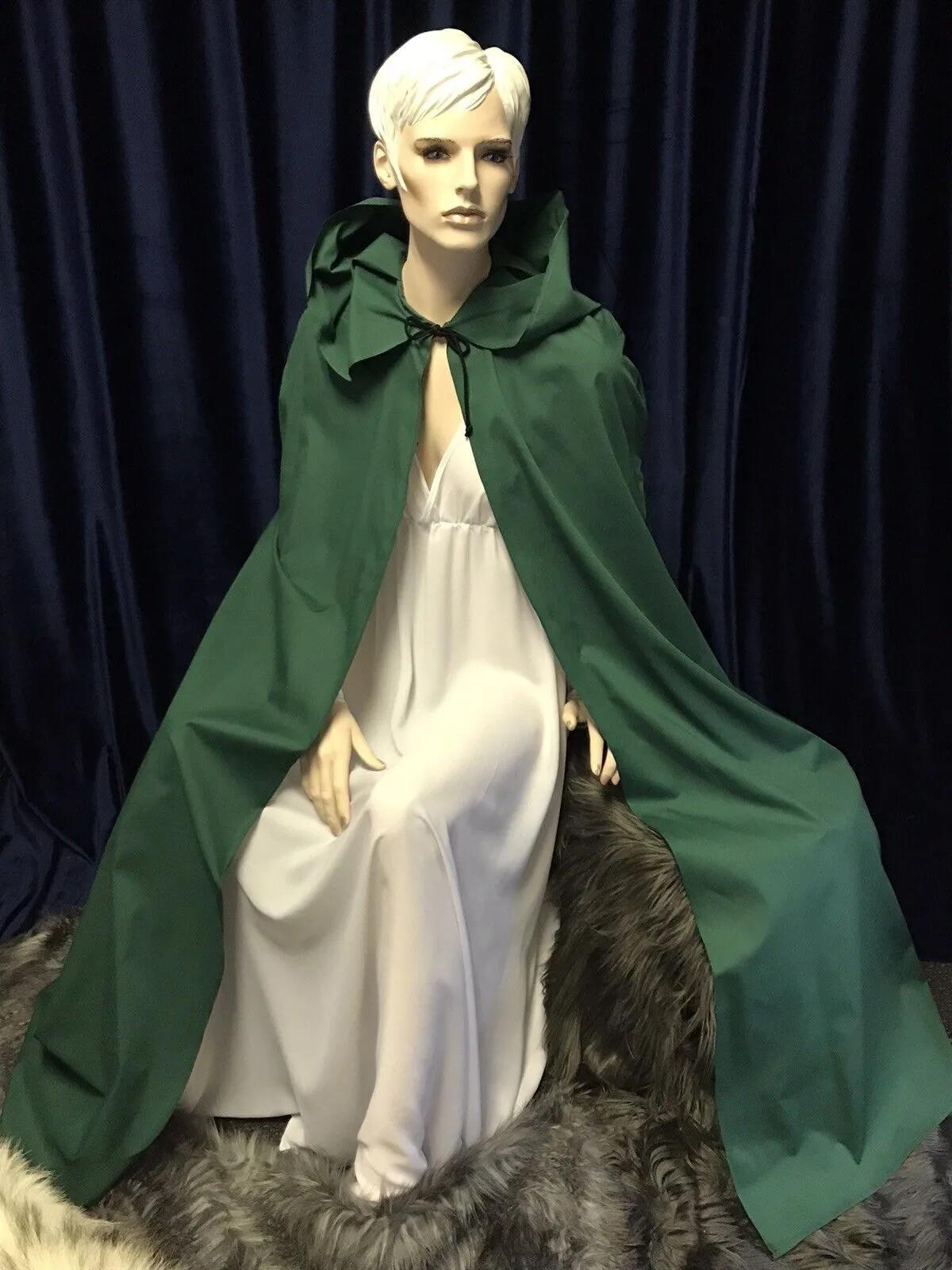 

Модная длинная накидка с капюшоном и драпировкой, для сценических выступлений, из полиэстера, этническая женская одежда