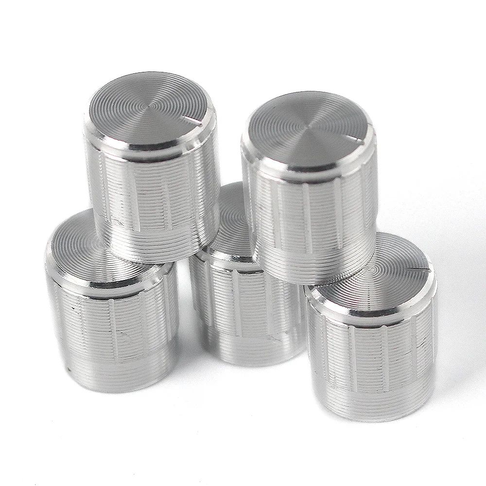 10PCS WH148 15*17mm Potentiometer Knob Cap Silver Aluminum Alloy Knob Caps