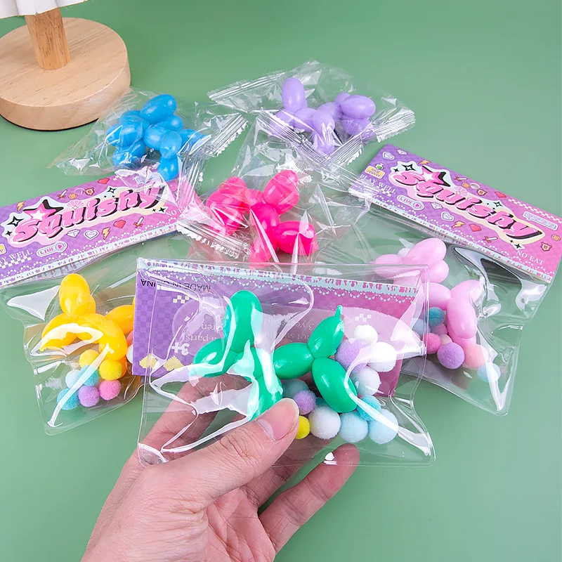 ใหม่น่ารักนุ่ม TPR บอลลูนสุนัขบีบช้า Rebound ของเล่นเด็กผู้ใหญ่ความเครียดบรรเทาของเล่นที่มีสีสัน Puppy Pinch ของเล่นของขวัญ