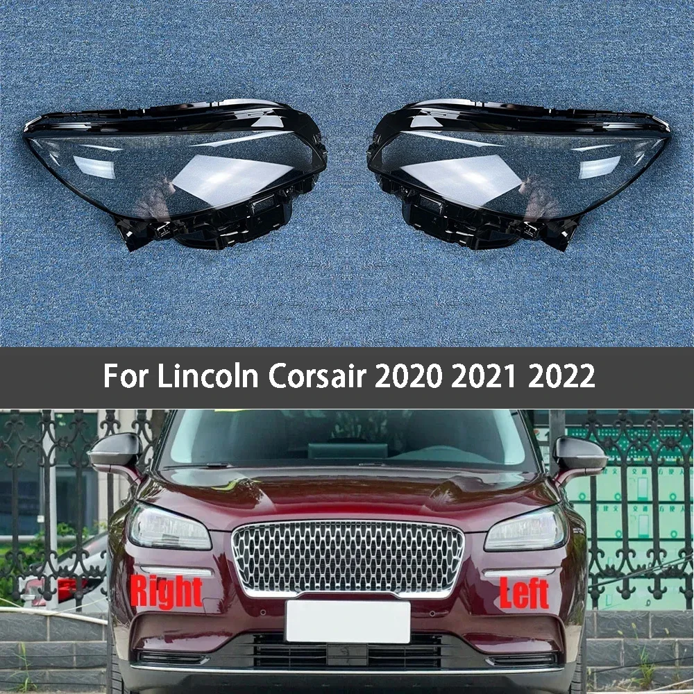 

For Lincoln Corsair 2020 2021 2022 Transparent Headlight Cover Headlamp Shell Clear Lens Plexiglass Replace Original Lampshade