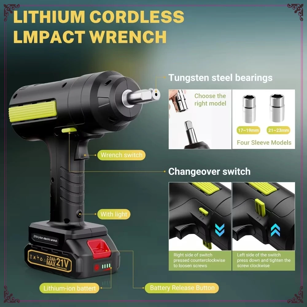 All-in-One 5-Ton Electric Hydraulic Jack Kit. Cordless Portable Design with Lithium Battery for Quick Tire Change.