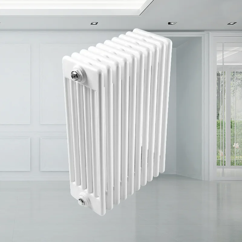 White Vertical Column Hydronic Radiator for Space Heating HVAC Systems Part