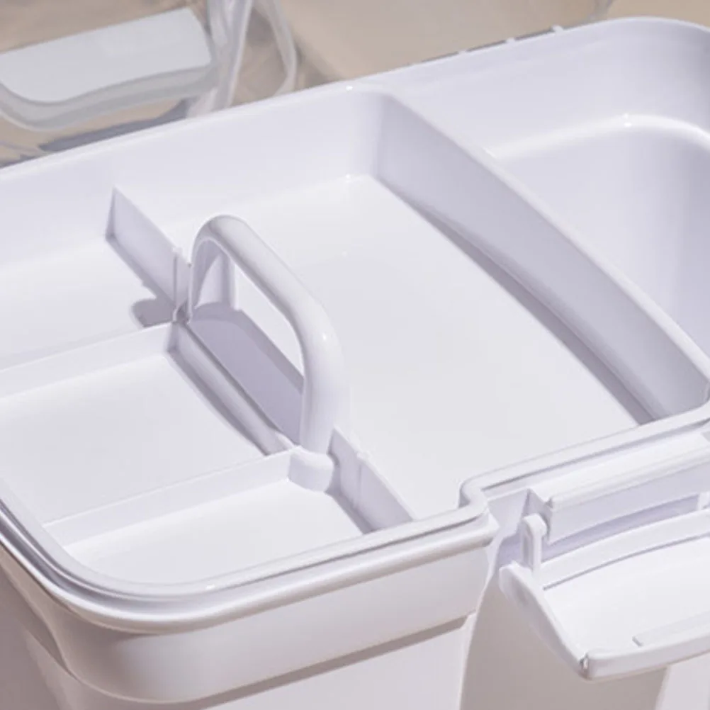 

Nail Toolbox Large Capacity Clear Container Lid Storage Boxes Multi-layer Beauty Manicure Makeup Artist Case Portable Travel