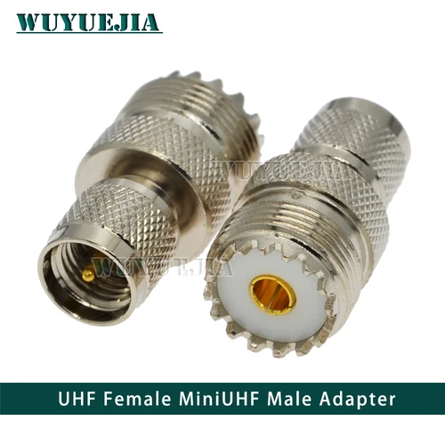 Imagen 1 del producto Conector Mini UHF macho a UHF hembra PL259 SO239 antena a Motorola adaptador RF níquel/chapado en oro nuevo y de alta calidad 