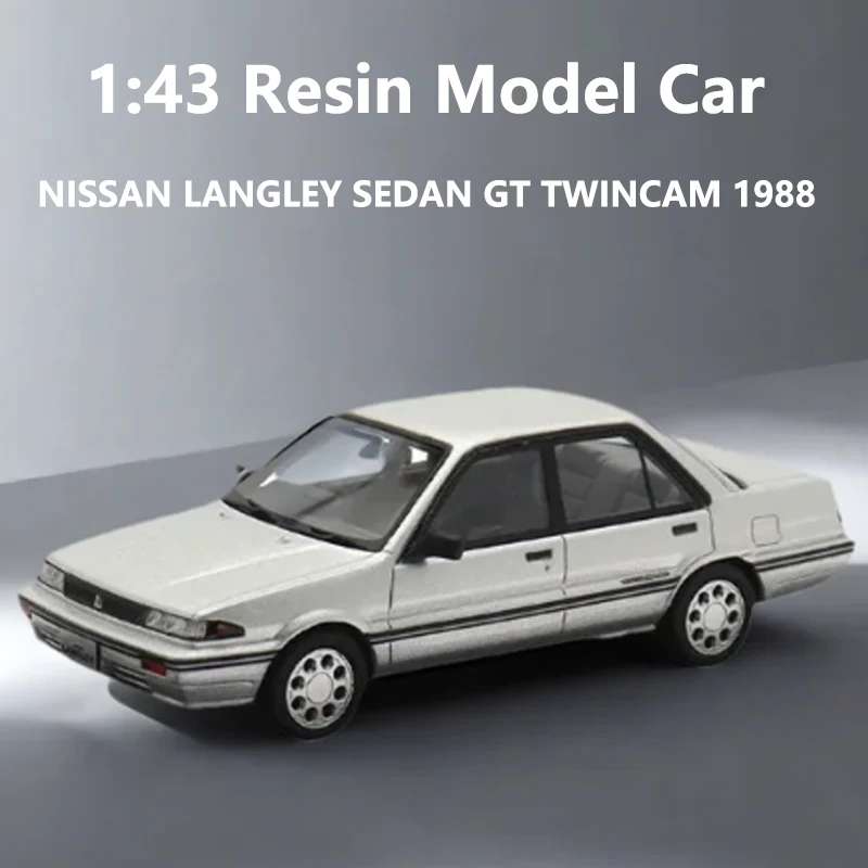 

Приветствующие модели автомобилей 1:43, NISSAN LANGLEY SEDAN GT TWINCAM 1988, издание, смола, высокая имитация автомобиля, игрушки, коллекционные украшения