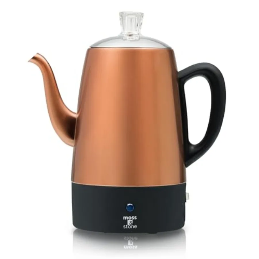 

10 Cup Percolator Coffee Pot Electric Stainless Steel Coffee Percolator Electric With Keep Warm Function Classic Perculator Pot