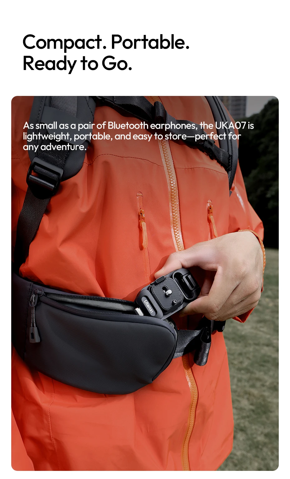 Ulanzi UKA07 Uka Schnellspann-Set für Rucksack, problemlos, zum Aufhängen, 10 kg Tragfähigkeit, für Arca-Swiss und F38 Schnellspannsystem – Detail 15