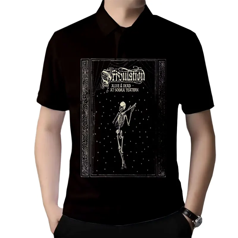 TRIBULATION Band   3D Printed  Fashion Casual Shirts Men's /Women's  Short Sleeves Loose Breathable Tennis Shirts