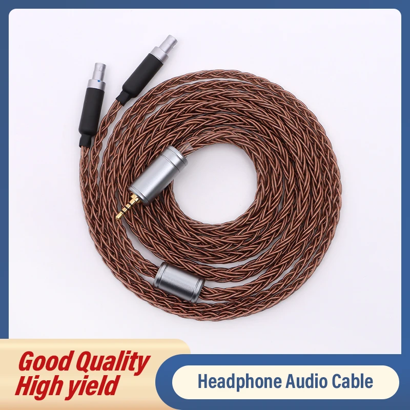 

ivipQ-210 Imported High-purity Litz 12 Core 7N OCC Headphone Upgrade Cable with 2.5mm 3.5mm 4.4mm 6.35mm 4PIN XLR Plug，For HD800