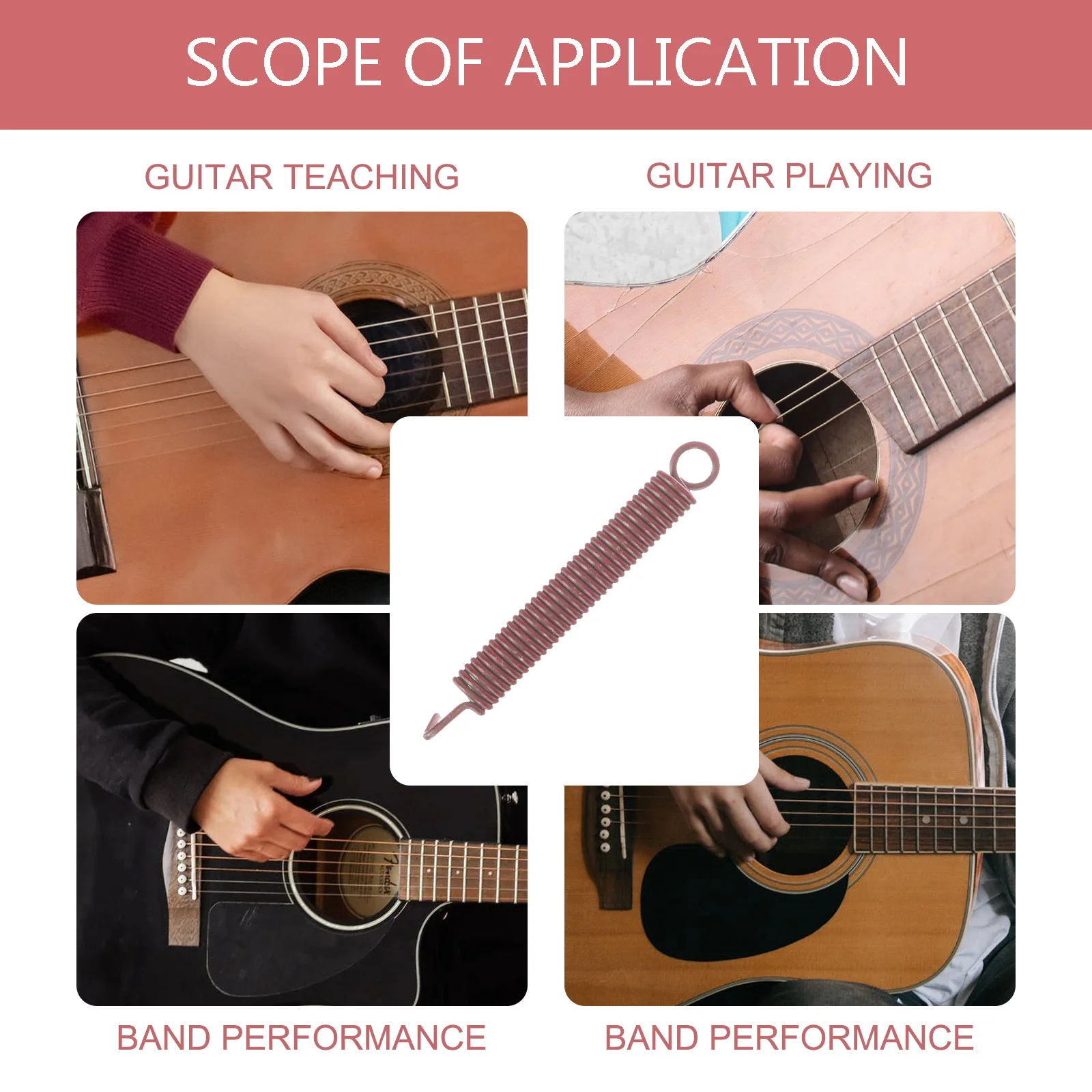 

6Pcs Metal Tremolo Springs Electric Guitar Supply Comfortable Use Easy Operation Tremolo Springs Electric Guitar Parts