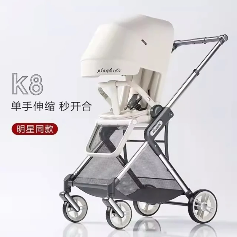

K8 Baby Stroller High Landscape Foldable Lightweight Aluminium Alloy Frame Sit-and-Lie Newborn Two-Way Baby Carriage