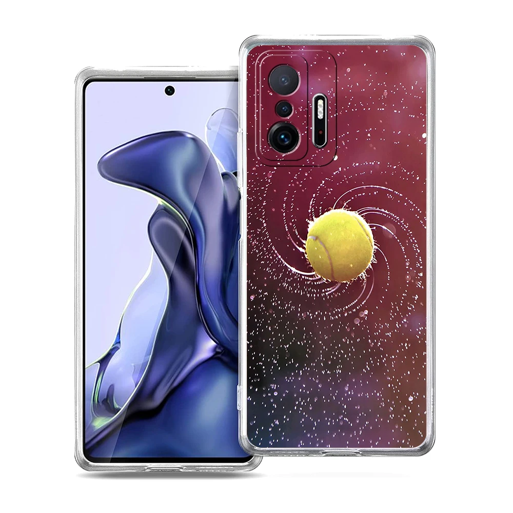 Tennis Sport Transparent Phone Case for Xiaomi Mi 14 13 12 11 Ultra 13T 12T 11T Poco X3 NFC F3 F6 Pro Lite 5G Soft TPU Shell Bag