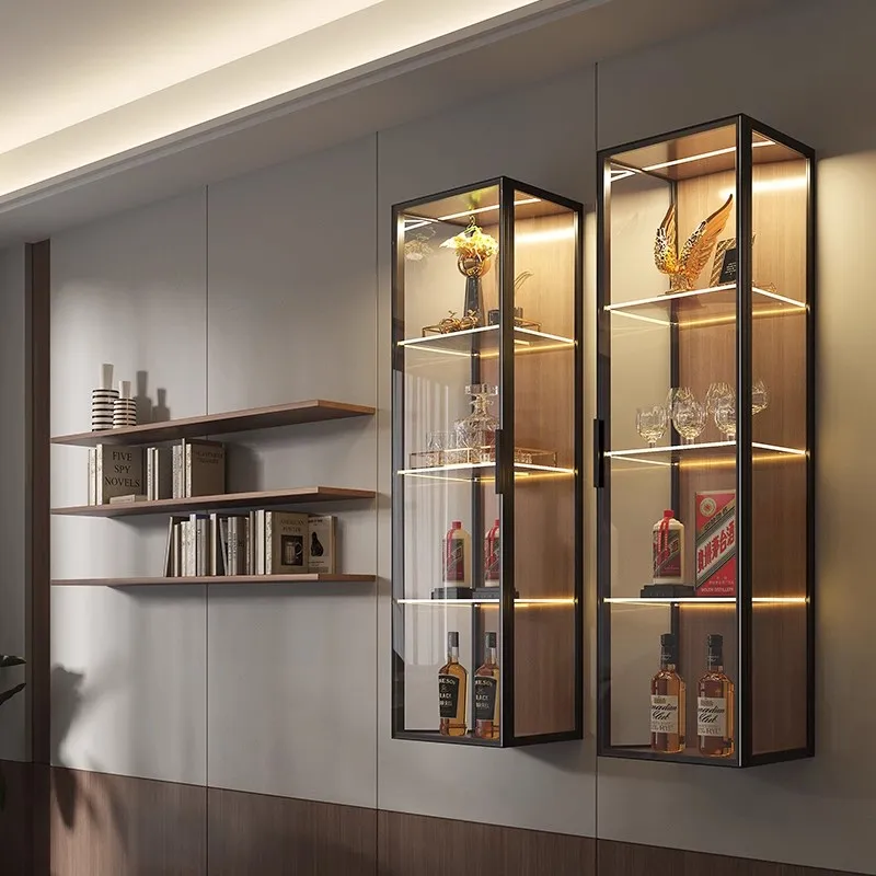 

Customized suspended glass wall cabinet wall cabinet wall display cabinet