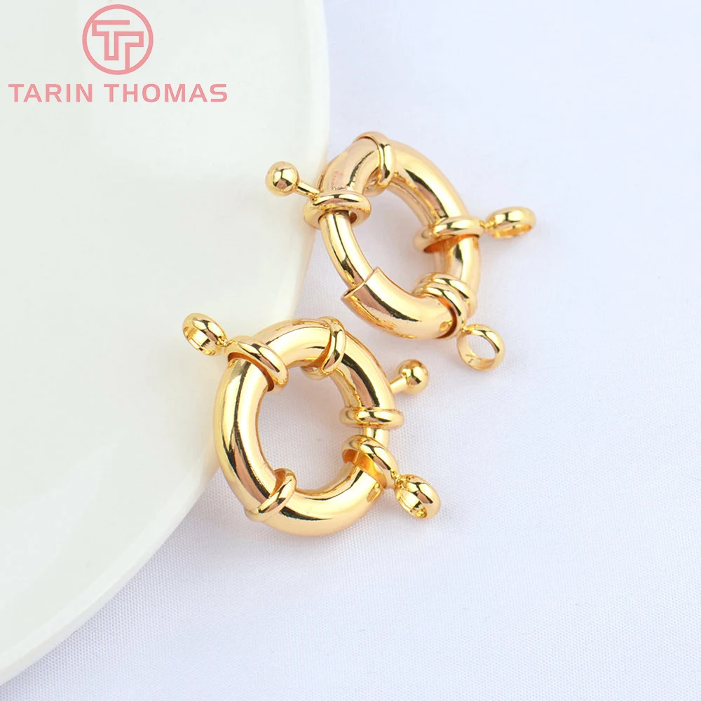 (2751)6PCS 11,5 MM 13MM 15MM 21MM 24K Gold Farbe Messing 2 Löcher Charms armband Stecker Hohe Qualität Diy Schmuck Zubehör – Detail 16