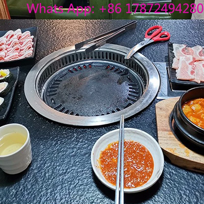 Grill Charcoal Pot Commercial Self-service  Pot Charcoal  Pot Mosaic Smokeless Barbecue BBQ Shop Equipment