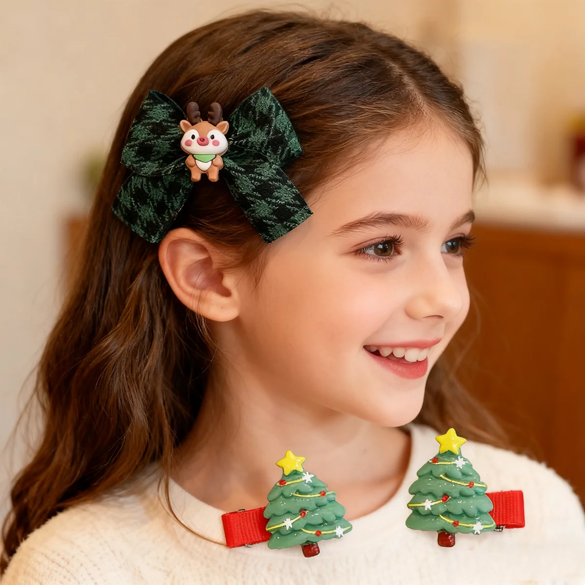 

Economic 5Pcs/Pack Girls Lovely Hair Buckle Hairpins Children Headwear Hairgrip Hair Clips Hair Accessories Christmas Decoration