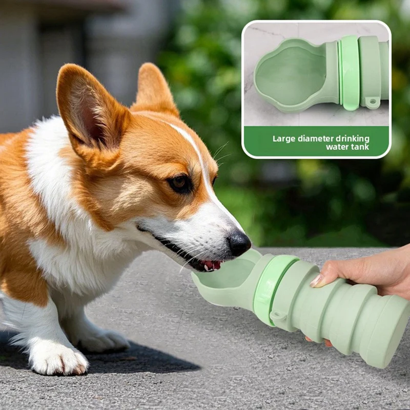 كوب ماء محمول قابل للطي من السيليكون للحيوانات الأليفة، موزع شرب للحيوانات الأليفة مانع للتسرب، للمشي في الهواء الطلق والسفر مع الكلاب #2