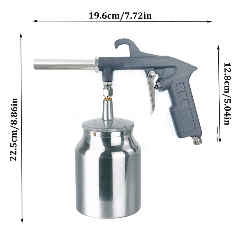 750ml Sandlasting Spray Gun Tool 2.5bar Pneumatic Portable Sandblasting Gun 1/4inch Sand Blasting Machine for Removing Rust