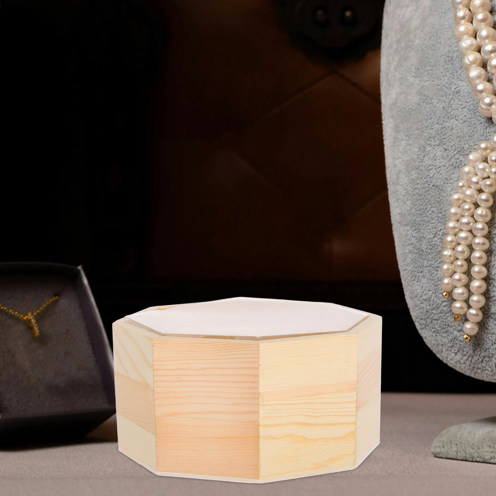 

Transparent Wooden Box Cover Retro Decor Jewelry Displaying Case Multifunction Glass Bride Gift Boxes