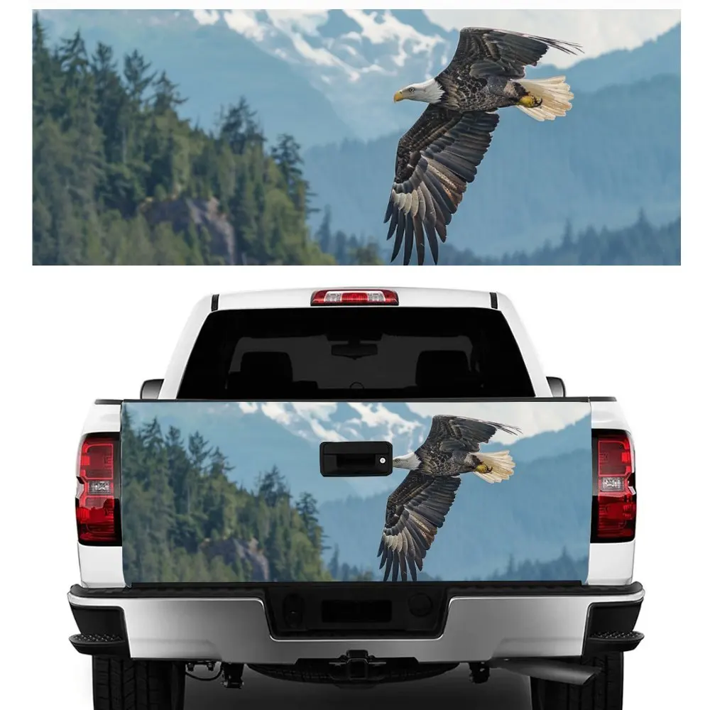 

Eagles Soaring in Mountains Car Tail Trunk Protect Vinly Decal Auto Accessories DIY Hood Decoration Sticker for Off-road Pickup