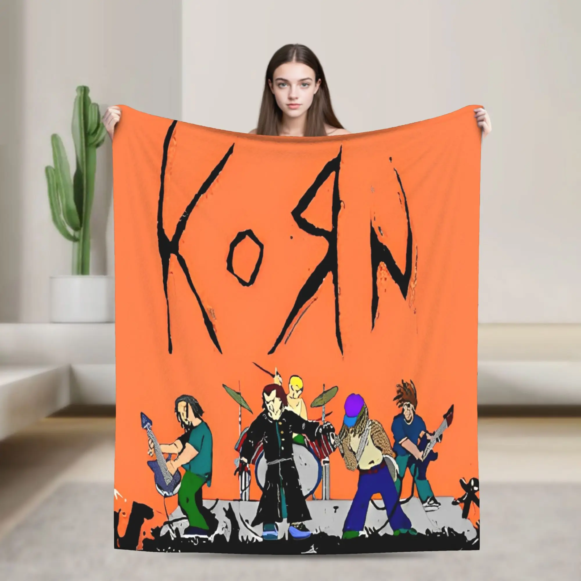 Heavy Metal Korns Blanket Coral Fleece Plush Autumn Nu Band Neidermeyers Multi-function Thin Throw Blankets Plush Thin Quilt