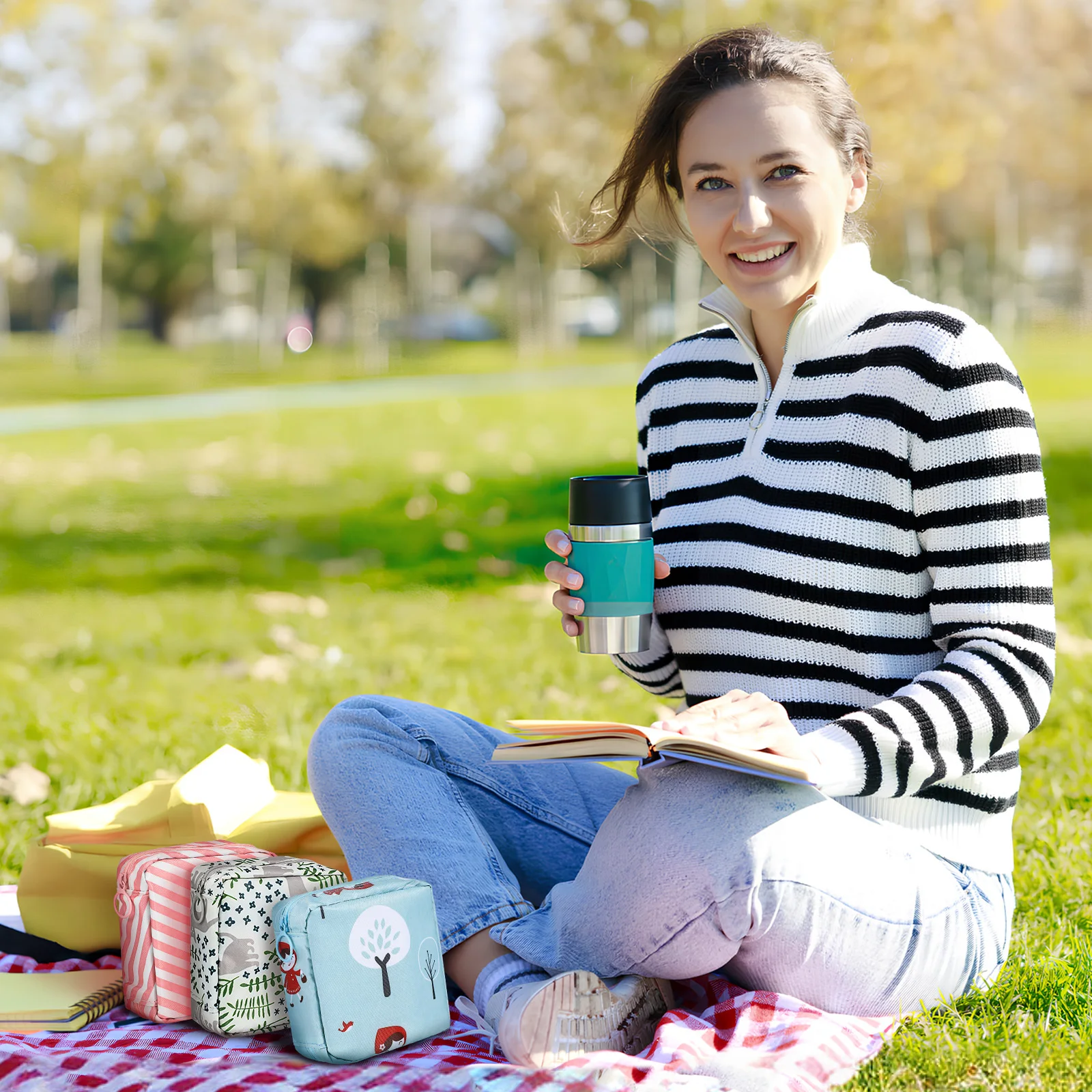 

3Pcs Portable Pad Holder Sanitary Pad Storage Bag Stylish Period Pouch for Purse Travel Small Feminine Product Organizer