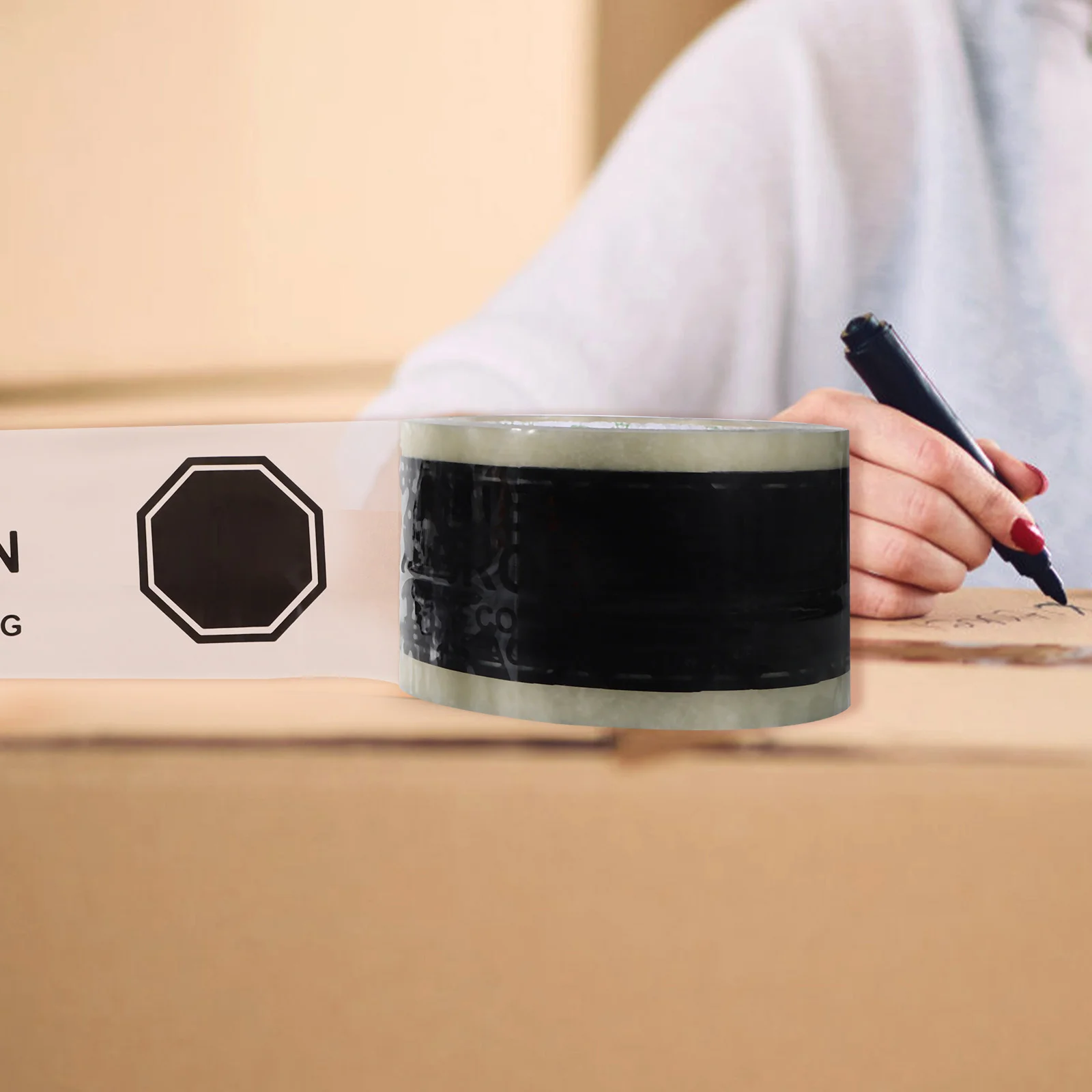 

1 Sign Sealing Tape Pack Is Broken Check Contents Before Accepting Security Packing Tape Shipping Supplies