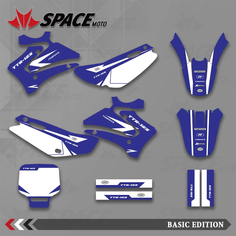 

SPACE MOTO Graphics Background Decals Stickers Motorcycle For YAMAHA 00-07 TTR125